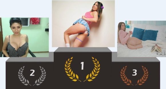 Le podium webcam girls d'Avril 2019